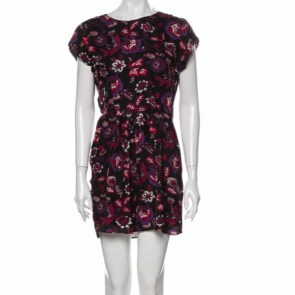 JOIE SILK BLACK FLORAL DRESS SIZE SMALL OFFERS ACCEPTED - Picture 1 of 7